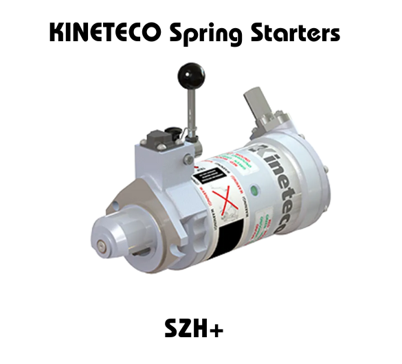 KINETECO Spring Starters SZH+ model with a detailed view of the mechanical components and control lever